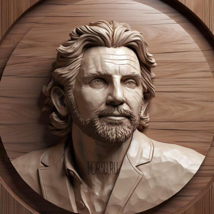 Bradley Cooper 3 stl model for CNC